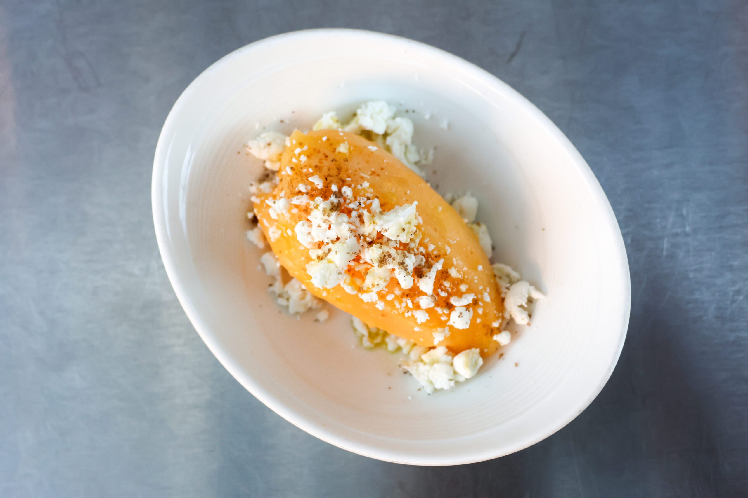 Savory Sorbet Chef Adding Final Touches to Salad